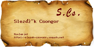 Slezák Csongor névjegykártya