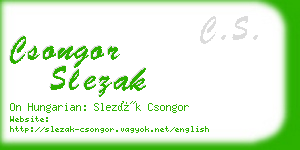 csongor slezak business card